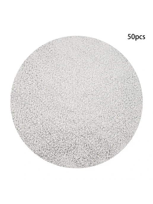 Нет бренда Одноразовые круглые плейсматы Placemats, 50 шт, серебряные, 50 шт