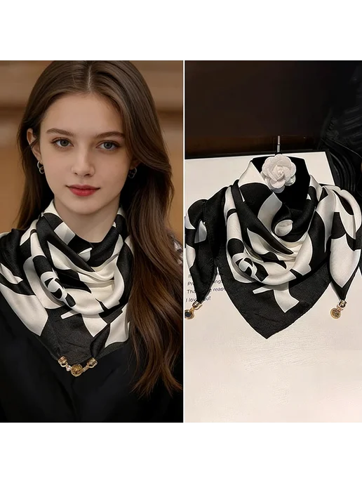 Манишка-косынка из полиэстера 65x65 см, 65x65 см
