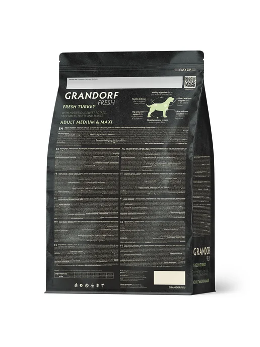 Сухой корм Grandorf' Бататом для собак, крупные, средние, индейка, 10,2 кг, фото 2