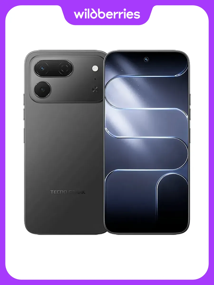 Мобильный телефон SPARK 50 Pro (KO5) 256+8 GB Ink Black TECNO 1401325982 купить за 31 034 ₽ в интернет‑магазине Wildberries