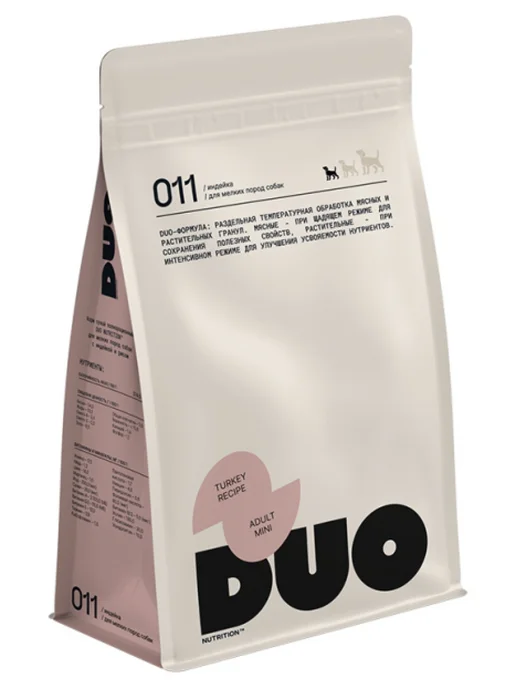 Сухой корм DUO Nutrition для собак, мелкие, индейка, 3 кг, фото 2