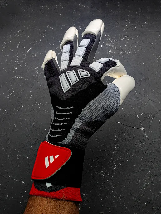 adidas Вратарские перчатки Predator Pro Hybrid Strap, черный, фото 2