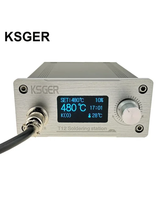 KSGER T12 STM32 V2.1S Пайковая станция Железные кончики OLED, серый, фото 3
