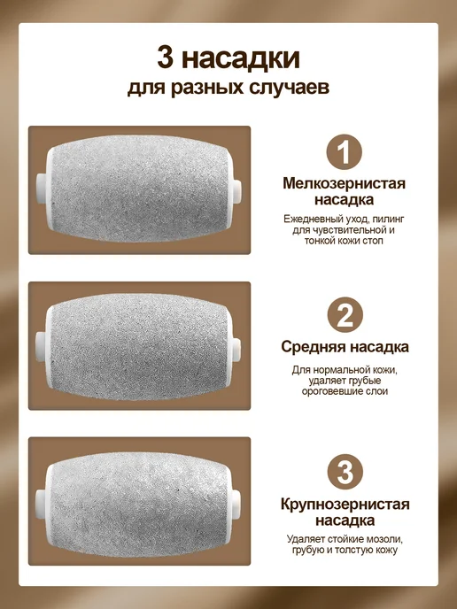 Электрическая пилка для пяток,аппарат для педикюра, белый, фото 3