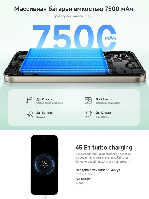 Смартфон Xiaomi Redmi 17 4/128 ГБ, синий, фото 3
