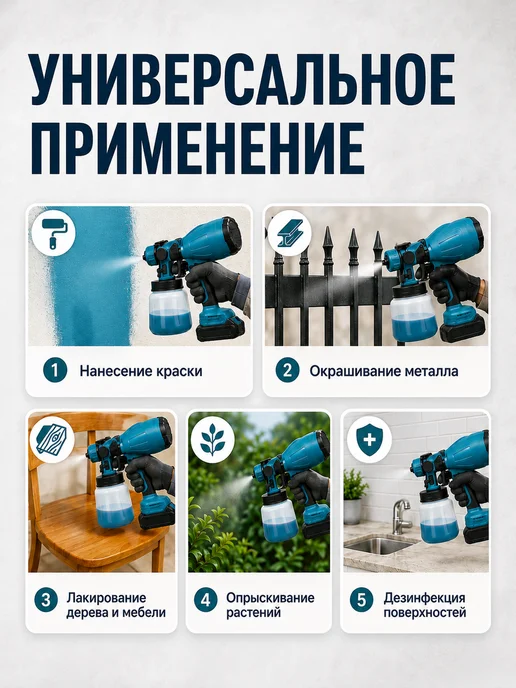 Краскопульт аккумуляторный, вариант, фото 7