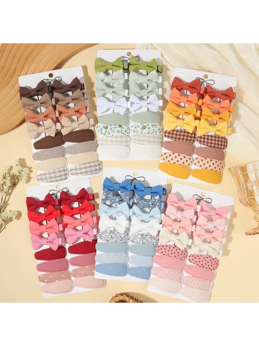 CUTE BOWS Набор заколок для волос FJ323 для девочек, розовый, фото 2