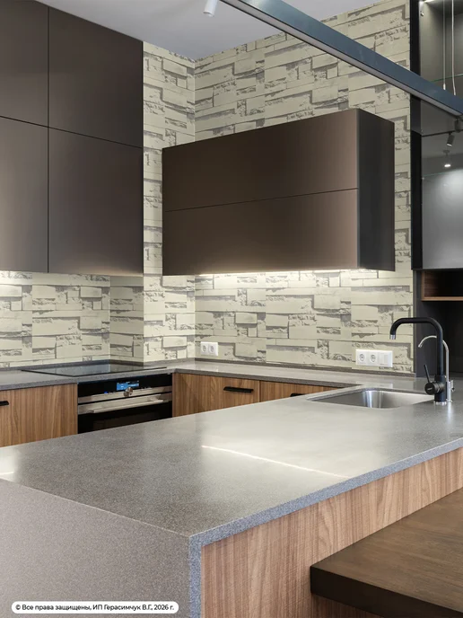 AMODECOR Панели самоклеящиеся для стен 50см*10м под кирпич 2 рулона, 10 м, фото 3