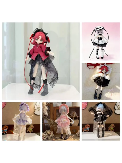 Нет бренда Платье для куклы OB11 Lolita Черный, Style 14, черный, фото 2