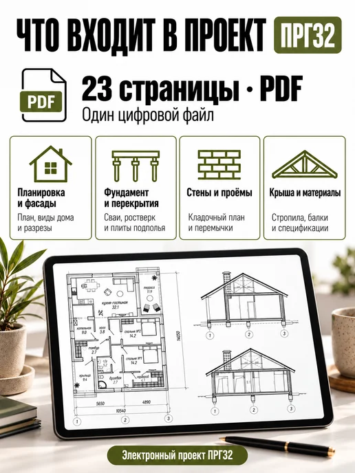 ПРОЕКТОРУМ Проект одноэтажного дома из керамоблока 2 спальни 125,8 м2, вариант, фото 7