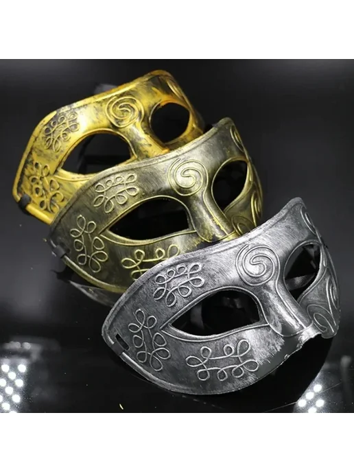 Нет бренда Маска венецианская Style 01 gold, золотой, фото 2