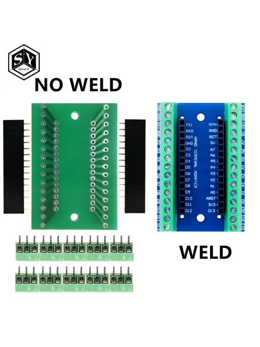 baishundianzi Адаптер для Arduino Nano, зеленый, без пайки, зеленый, фото 3