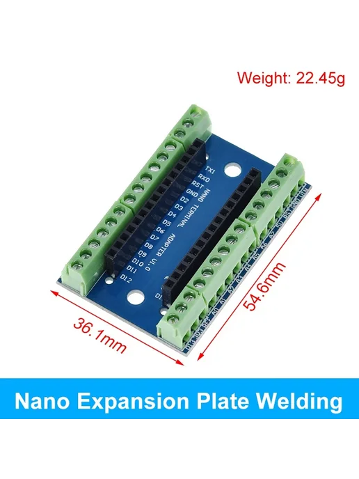 baishundianzi Адаптер для Arduino Nano, зеленый, без пайки, зеленый, фото 5