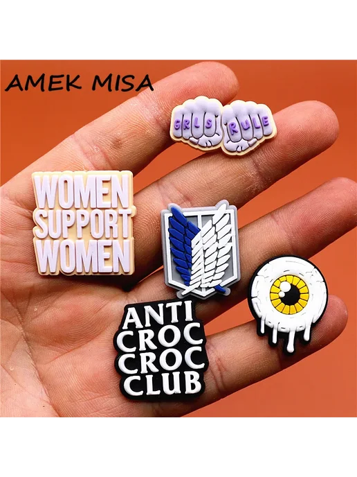 AMEK MISA 1 шт, украшения для обуви из ПВХ, 1 шт, в упаковке 8 г, фото 2