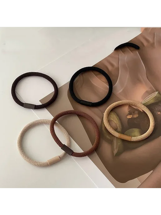 MCClip 5 шт. резинки для волос разноцветные, 5 шт, фото 3