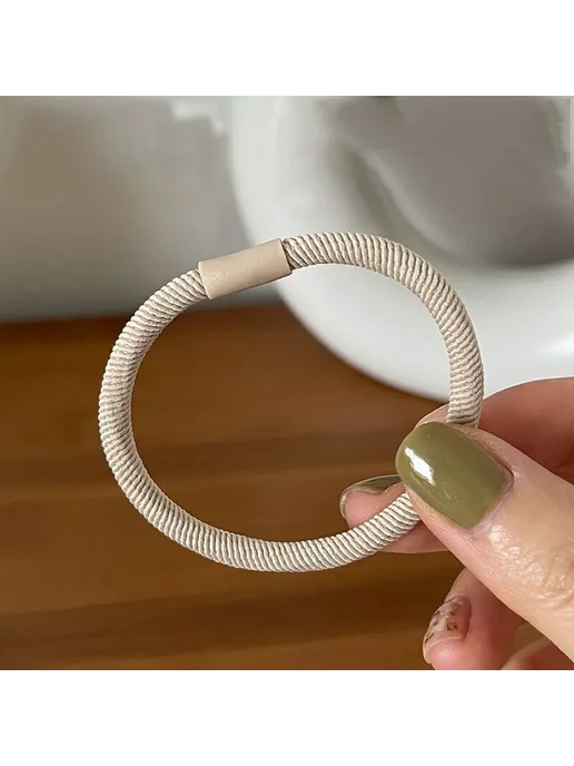 MCClip Бежевые резинки для волос 5 шт, 5 шт