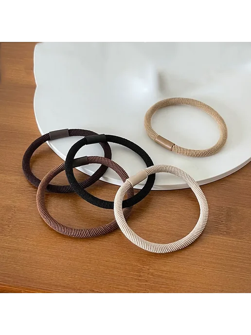 MCClip Коричневые резинки для волос хаки 5 шт, 5 шт, фото 2