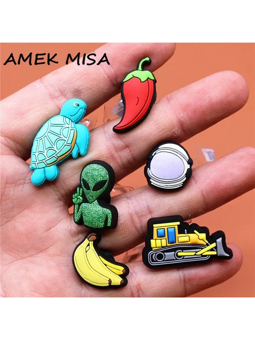 AMEK MISA Подвеска для обуви черепаха бирюзовая, голубой, фото 2