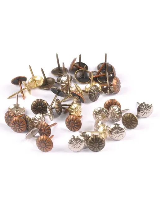 Нет бренда 50 шт. декоративных гвоздей для обивки, Brass, 50 шт, фото 2
