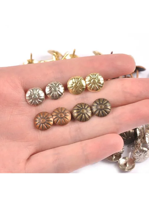 Нет бренда 50 шт. декоративных гвоздей для обивки, Brass, 50 шт, фото 5