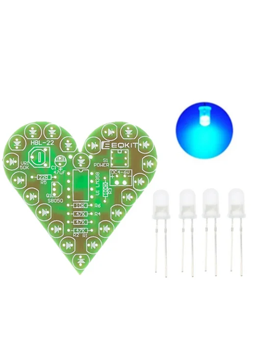 XIASONGXIN LIGHT SX DIY Kit Heart Shape Breathing Lamp Kit, вариант