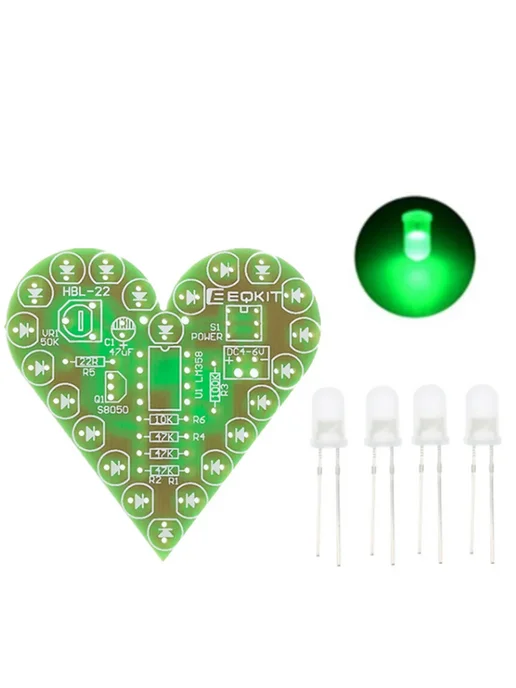 XIASONGXIN LIGHT SX DIY Kit Heart Shape Breathing Lamp Kit, вариант
