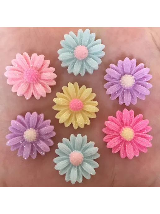 Toiewy Ромашки декоративные, 20 мм, 10 шт, Цвет Random mixed, 10 шт, фото 2