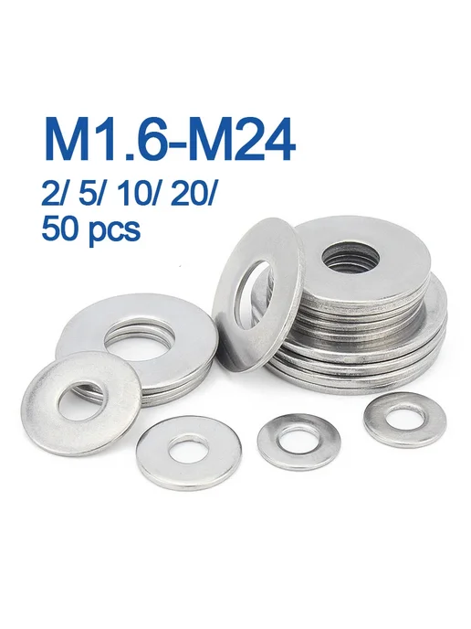 AZKD Шайбы нержавеющие M10x30x2, 2шт, 10x30x2, 2 шт