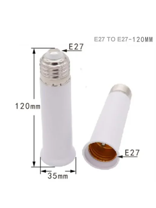 Нет бренда Удлинитель патрона E27, 65mm, белый, фото 7