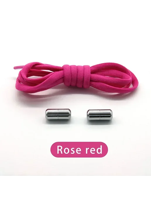 NWLWNW Розовые эластичные шнурки Rose red с магнитным замком, розовый