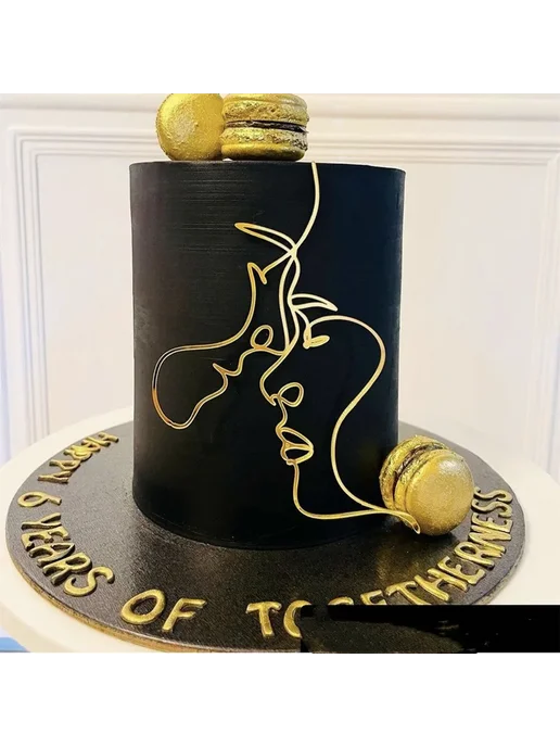MJCakedecor Топпер для торта "Женское лицо" бордовый, Цвет 8, красный, фото 3