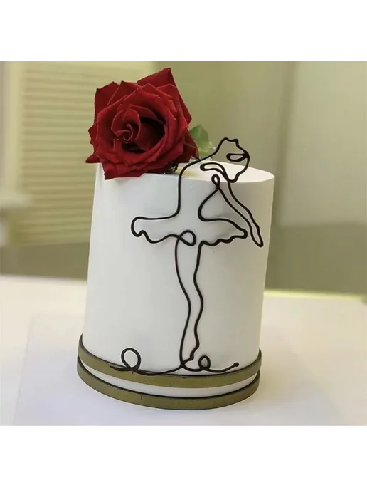 MJCakedecor Топпер для торта "Женское лицо" бордовый, Цвет 8, красный, фото 4