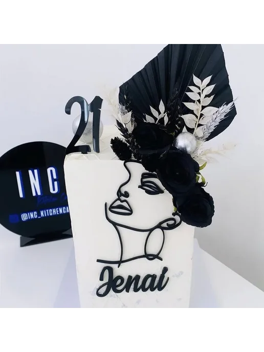 MJCakedecor Топпер для торта "Женское лицо" бордовый, Цвет 8, красный, фото 6