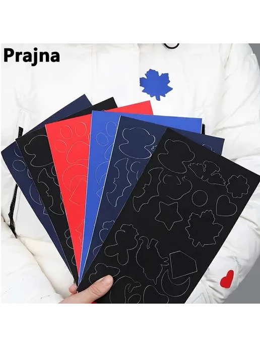 Prajna Самоклеящиеся заплатки для одежды, Бордовый, ZN00272, красный, фото 2