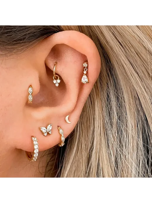 GEMOSA Простые серьги-кольца для пирсинга Daith для женщин и мужчин, вариант, фото 3