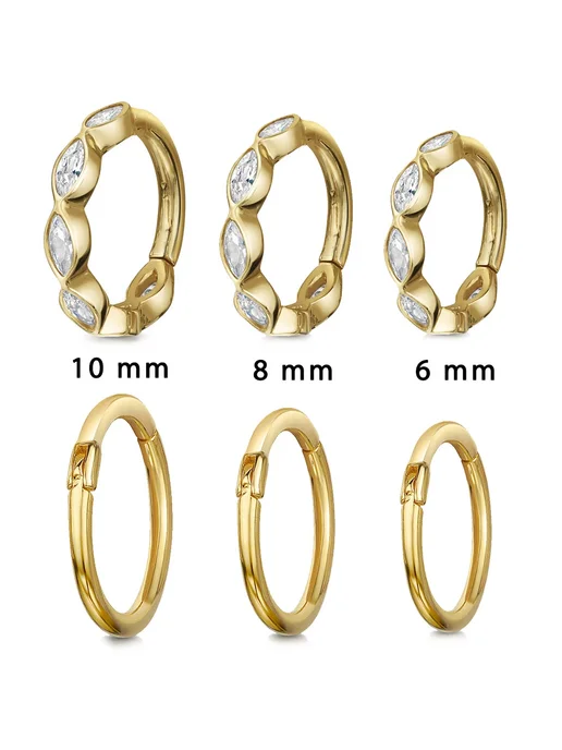 GEMOSA Простые серьги-кольца для пирсинга Daith для женщин и мужчин, вариант, фото 7