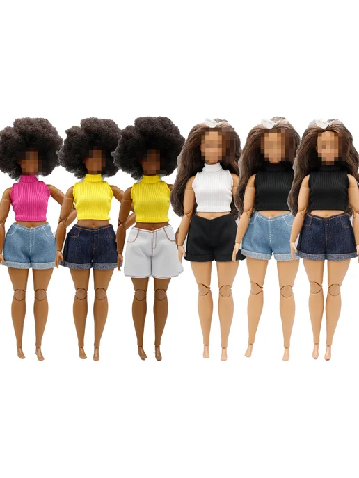 Нет бренда Шорты черные для куклы B.Doll 30 см, черный, фото 2