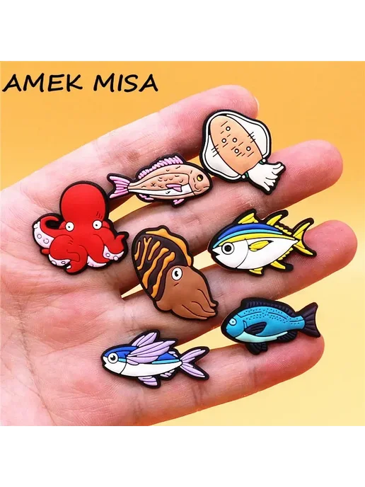 AMEK MISA Украшение для обуви рыбка, цвет 1, оранжевый, фото 2