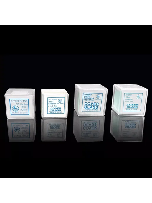 JLLSMCMGGX Защитное стекло для микроскопа 18x18 мм, 20x20 мм