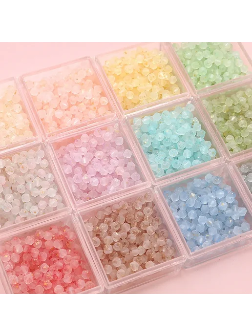 JXLOVEWJ Матовые стеклянные бусины Розовый, 11-Peach-10g, розовый, фото 3