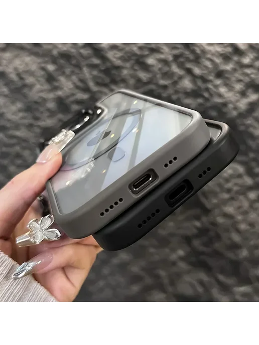 OLPAY iPhone 13 чехол темно-зеленый с камерой и магнитом, зеленый, фото 6
