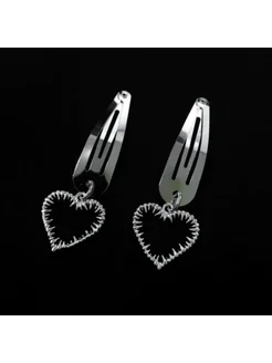 Нет бренда Заколки для волос серебряные Love 2