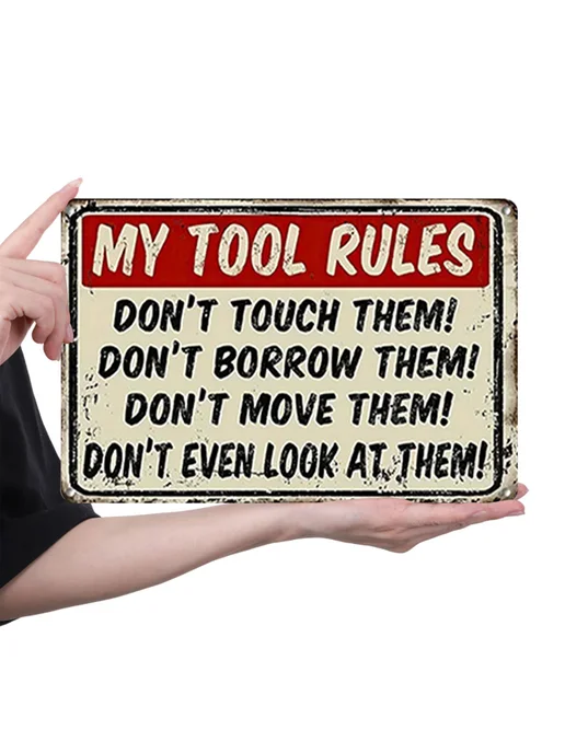 Табличка Warning Tool Rules для офиса, Man Cave, кафе, дома, вариант, фото 2