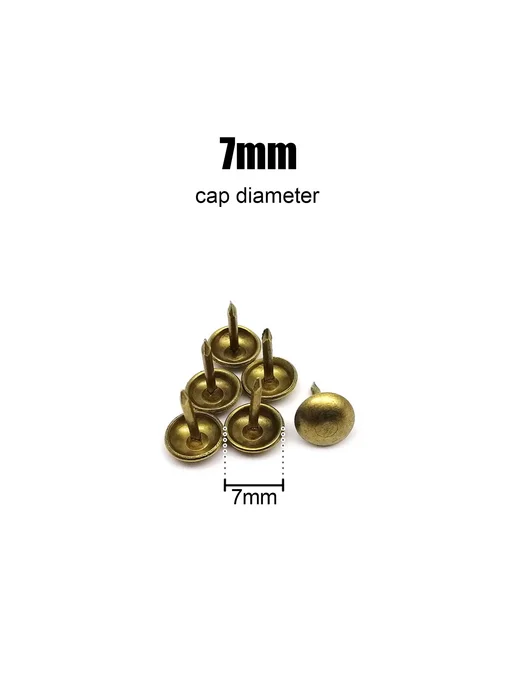 HZYUEGOU Гвозди декоративные латунные 25 шт. cap diameter 7m, 25 шт