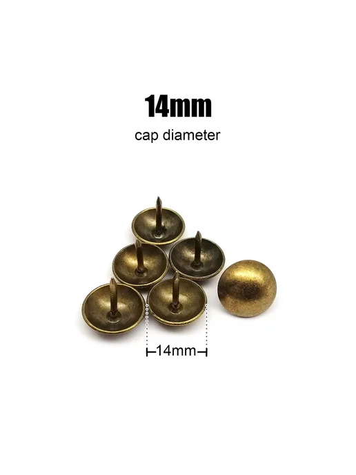HZYUEGOU Гвозди декоративные латунные 25 шт. cap diameter 7m, 25 шт, фото 6