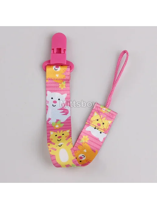 Цепочка для соски Comfortable Material Pacifier для детей 0, розовый