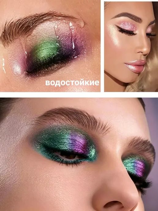Стойкие тени для век жидкие корейские, синий, фото 2