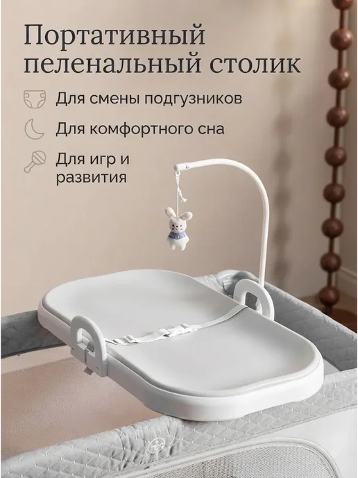 Пеленальный столик на комод с ремнями безопасности, вариант, фото 2