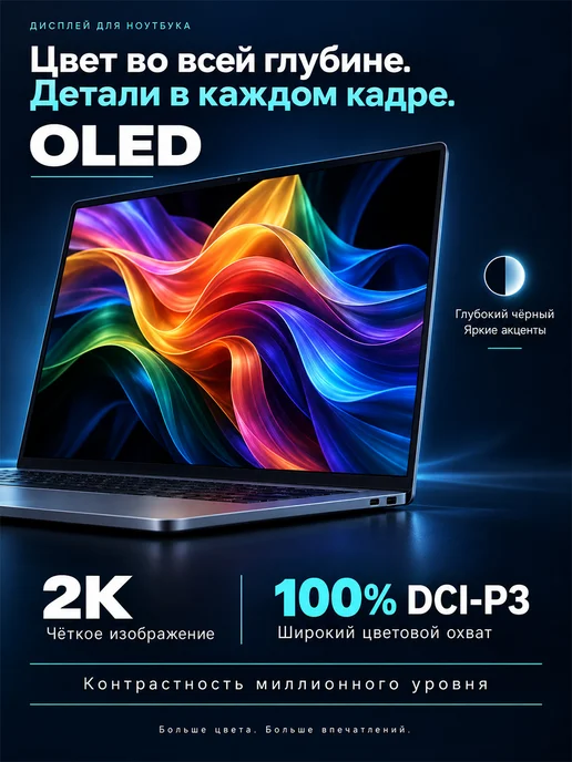 Мощный ноутбук 16.1" 2K 32ГБ RAM 2048ГБ SSD для работы и игр, 32 ГБ, 2048 ГБ, фото 8