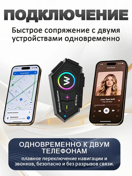 Мотогарнитура в шлем,Гарнитура для шлема, вариант, фото 5